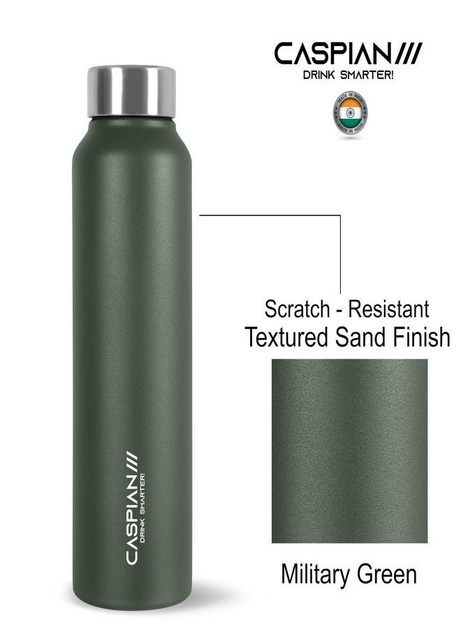 CASPIAN /// Astra Stainless Steel Water Bottle 1 Ltr (Litre) For Fridge,Home,Office,School,Gym-Ideal For Adults,Men,Women,Kids,Boys,Girls-1000Ml Leakproof,Rust Free,Set Of 3,Green Grey & Black - Image 2